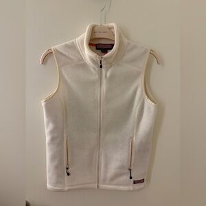 Vineyard Vines Cream Fleece Vest